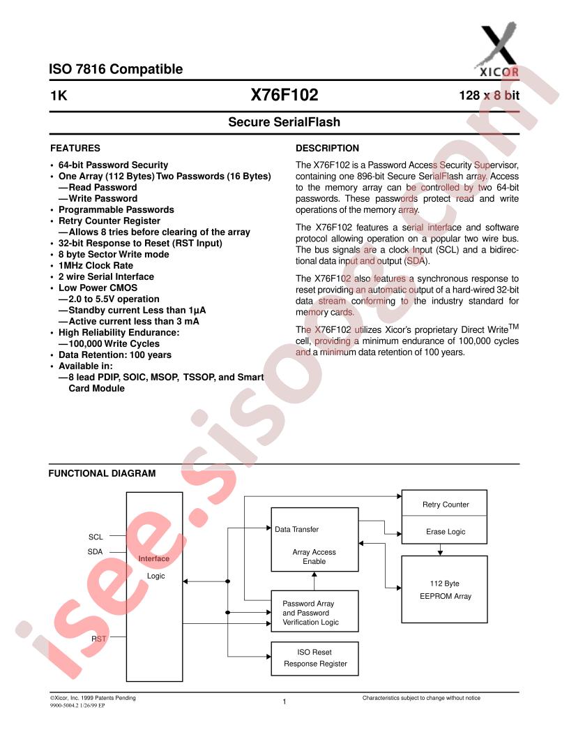 X76F102HI