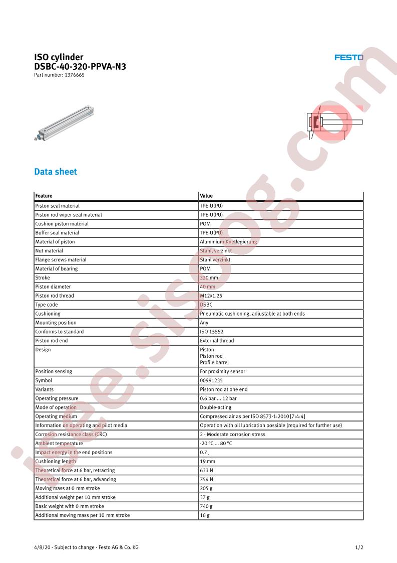 DSBC-40-320-PPVA-N3