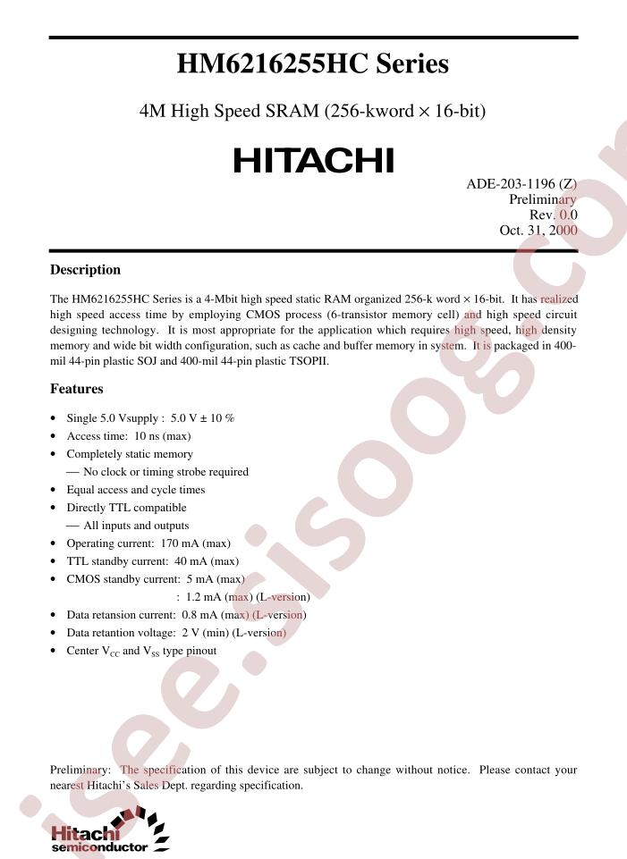 HM6216255HCTT-10