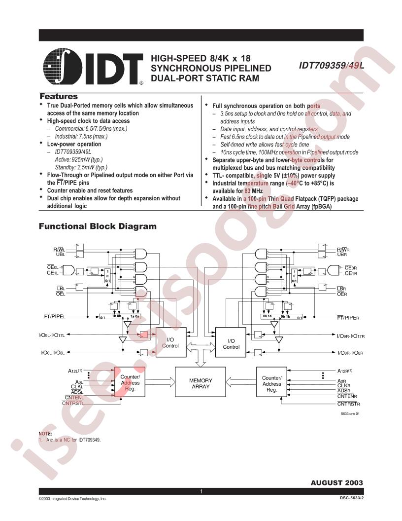 IDT709359L6BF