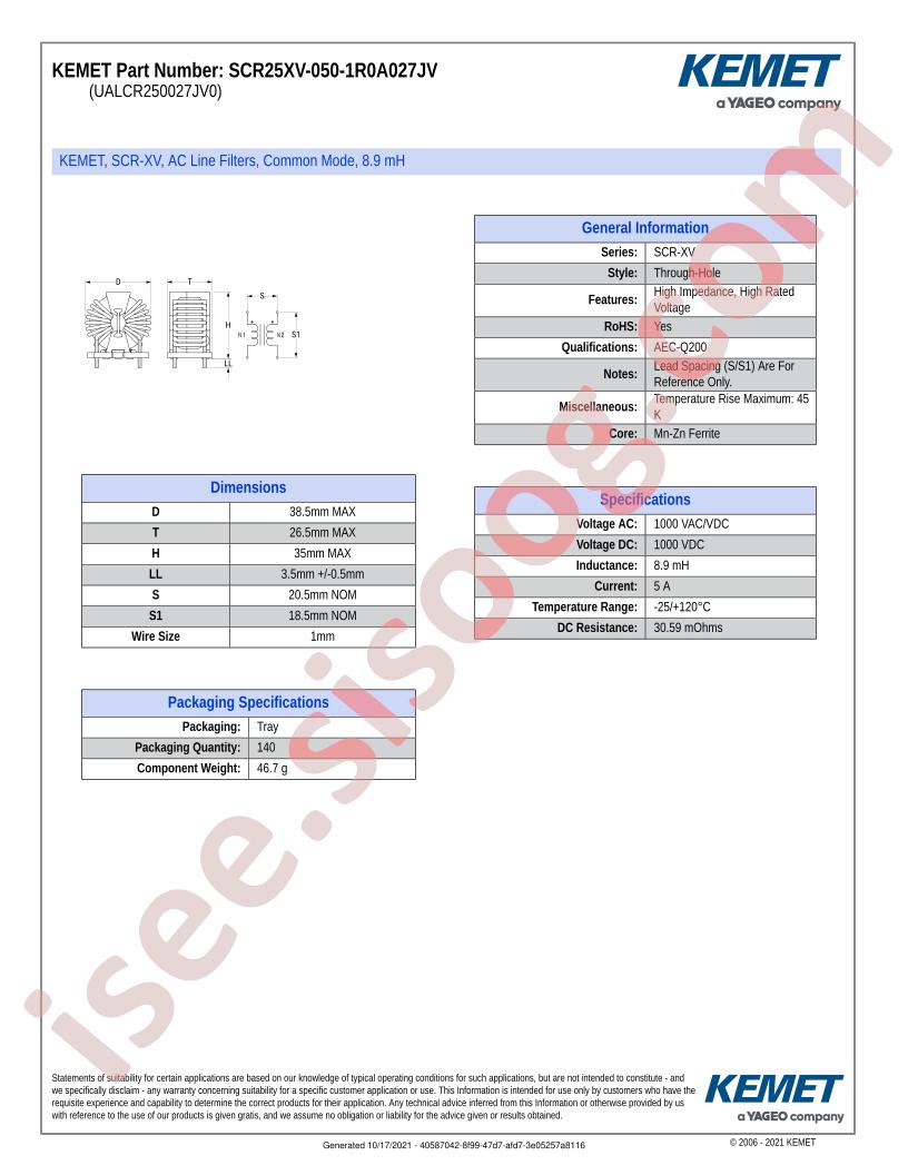 SCR25XV-050-1R0A027JV