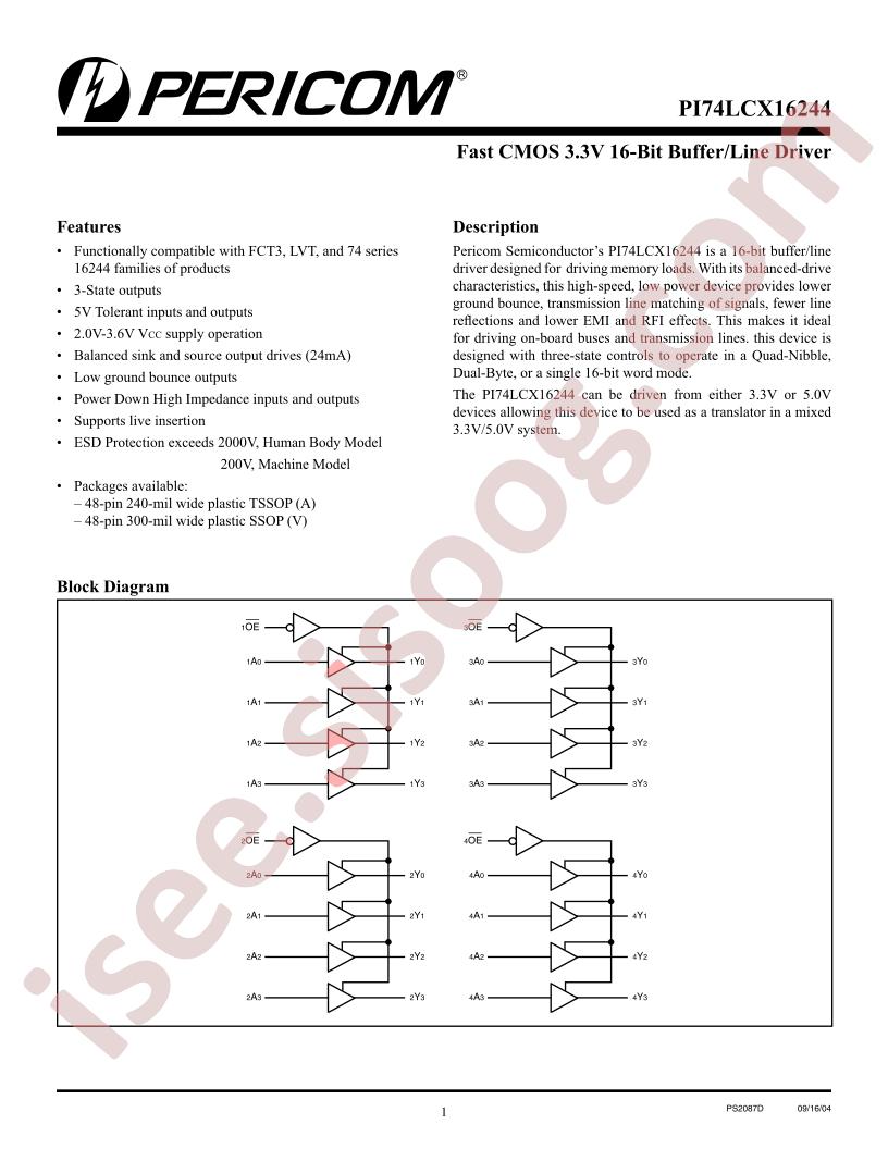 PI74LCX16244V