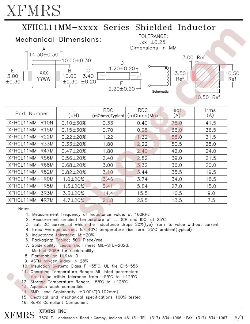 XFHCL11MM-XXXX