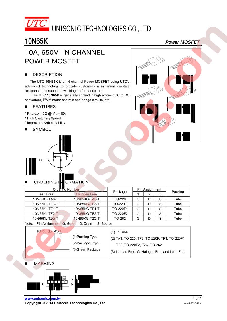 10N65KG-TA3-T