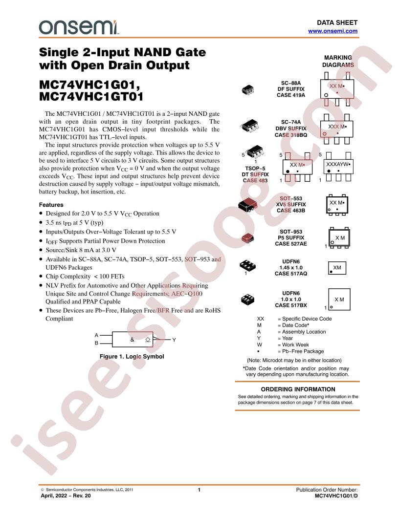 MC74VHC1G01