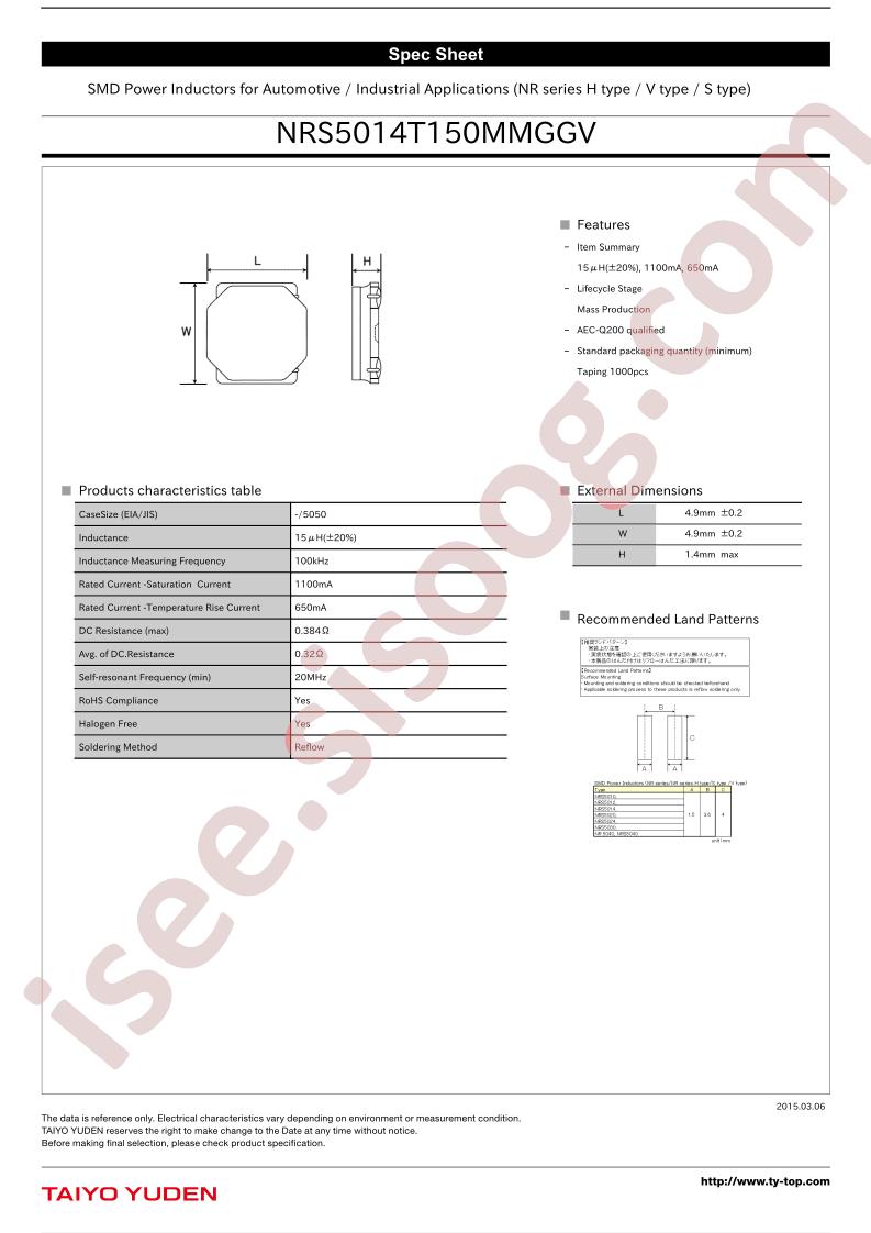 NRS5014T150MMGGV