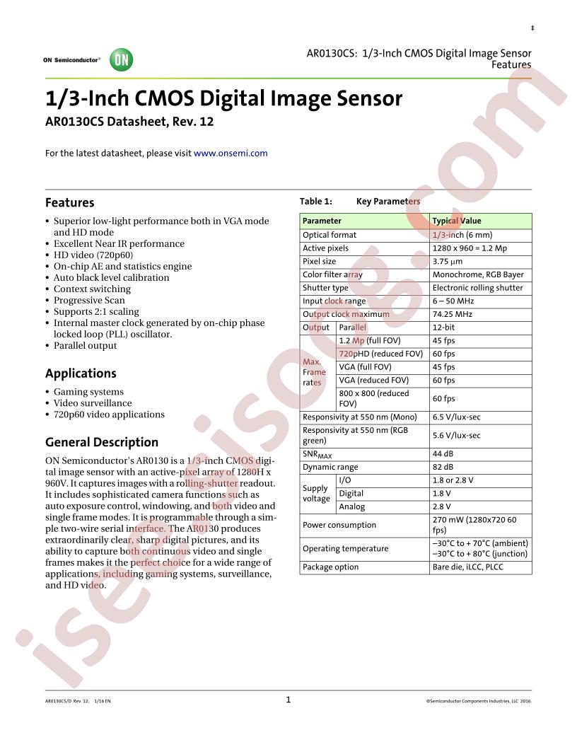 AR0130CSSC00SPBA0-DP1