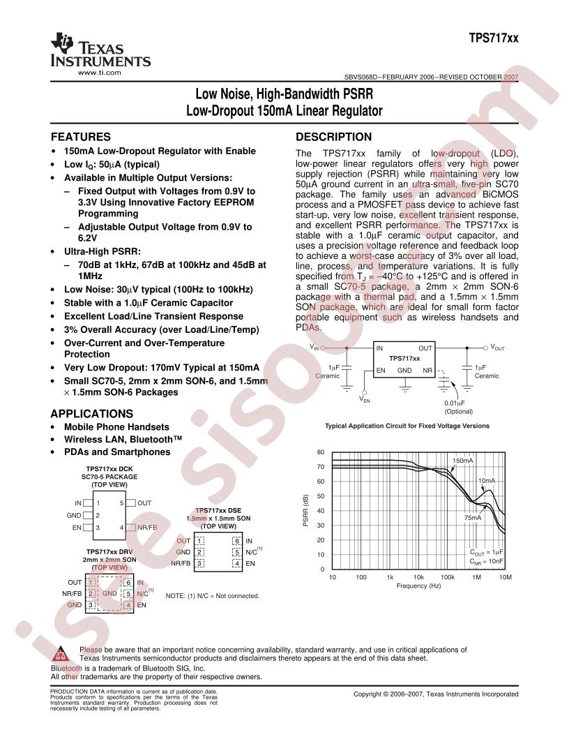 TPS71701DCKR