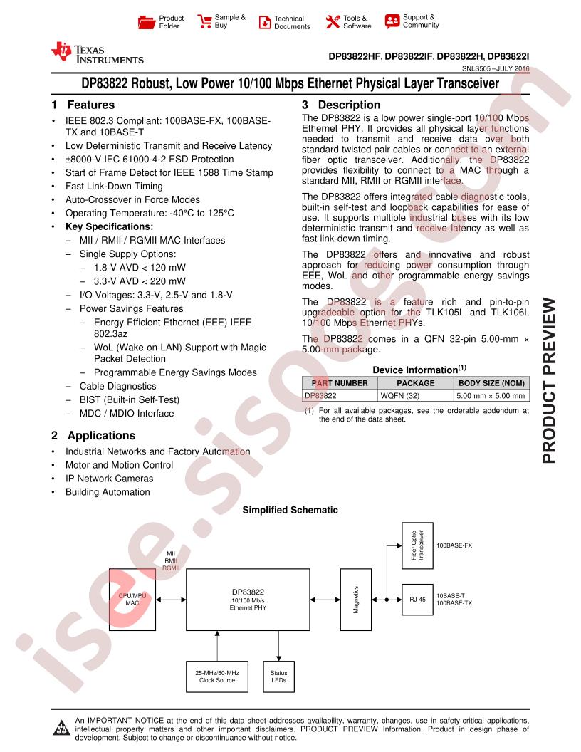 DP83822HF