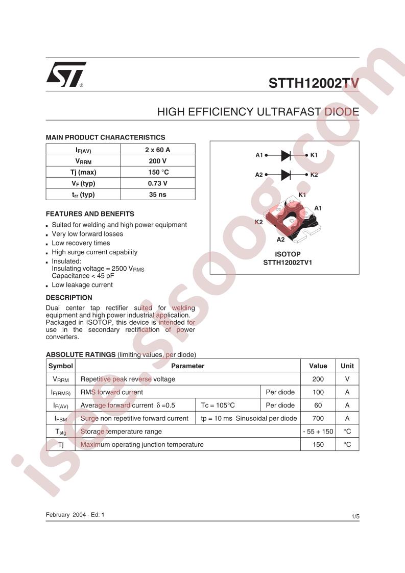 STTH12002TV