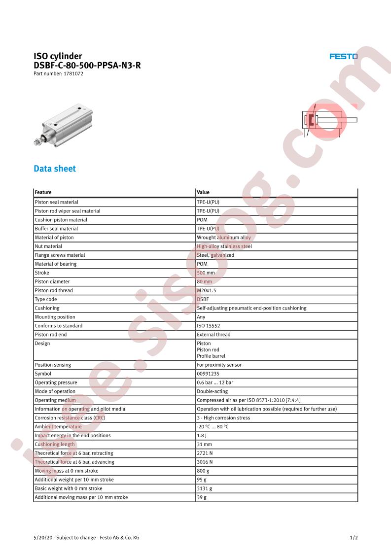 DSBF-C-80-500-PPSA-N3-R