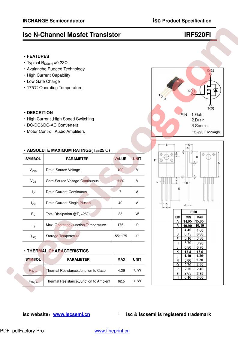 IRF520FI