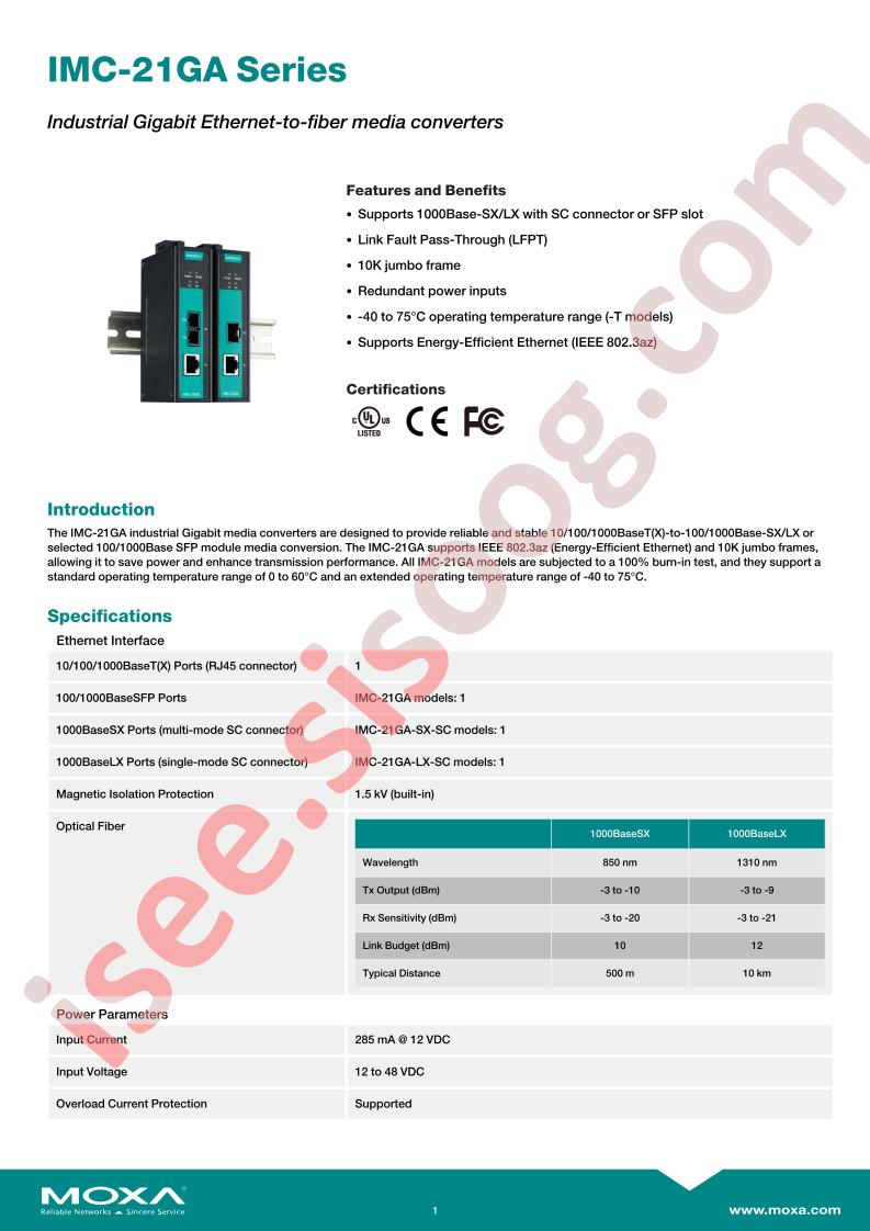 IMC-21GA-SX-SC