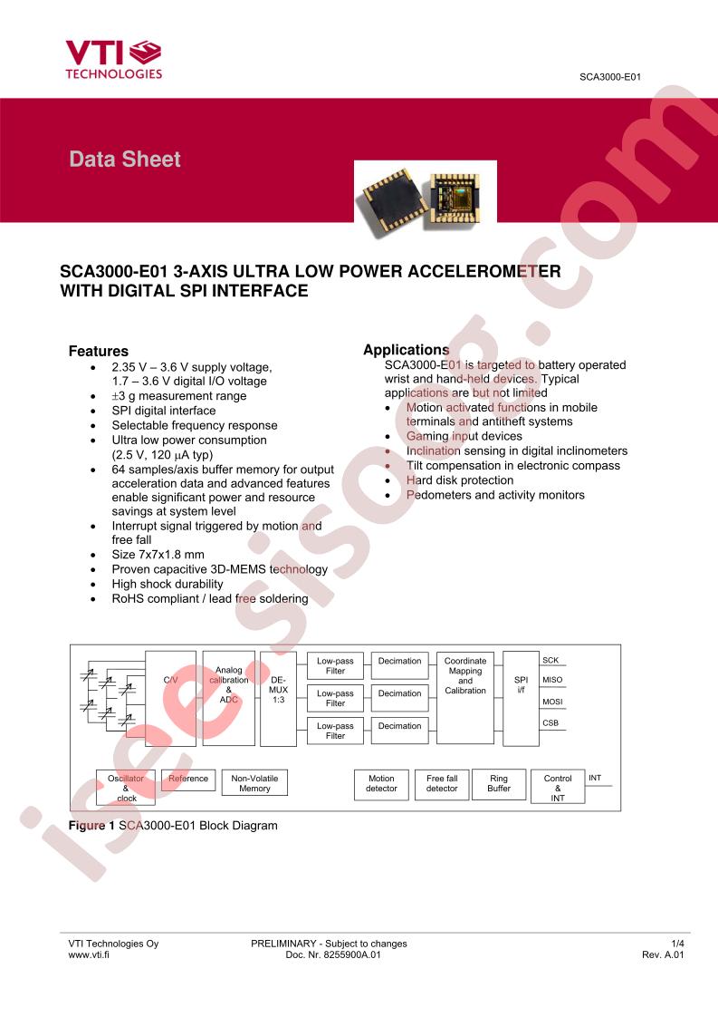 SCA3000-E01