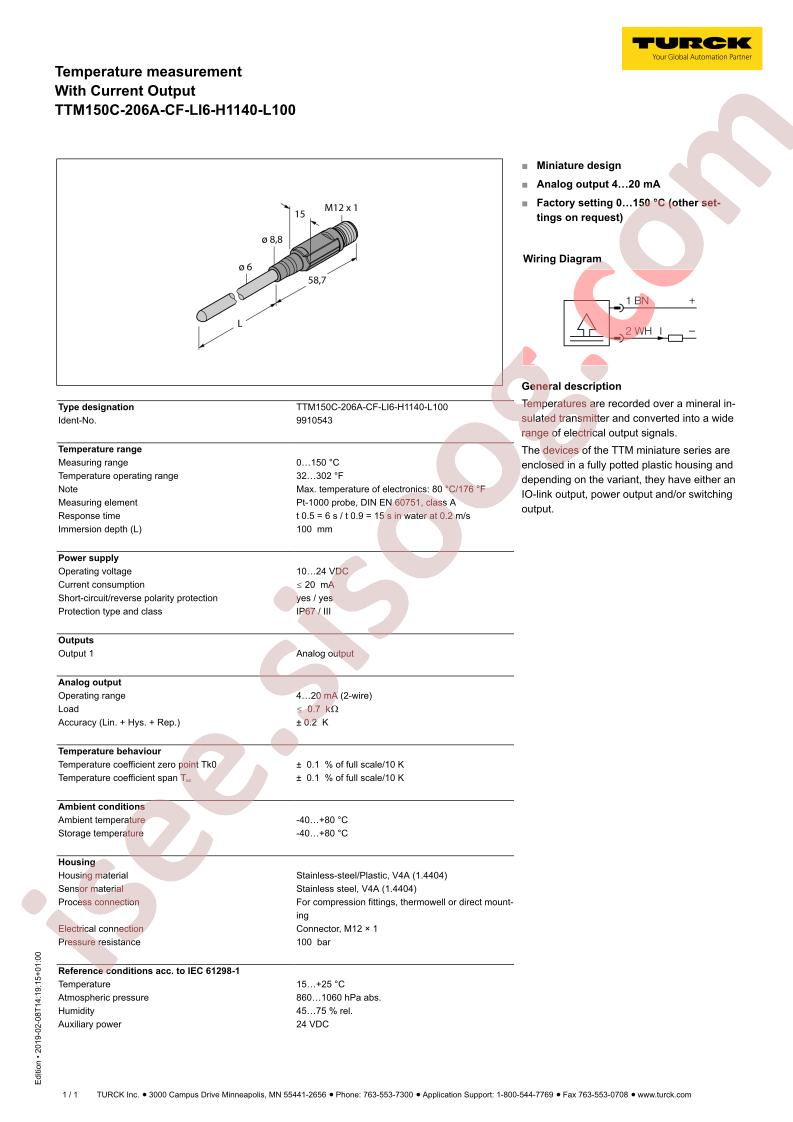 TTM150C-206A-CF-LI6-H1140