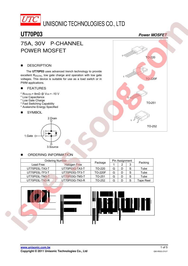 UT70P03L-TM3-T