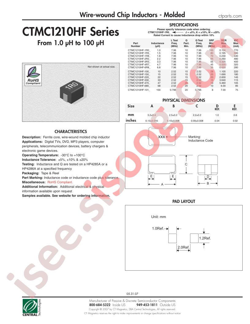 CTMC1210HF-100J