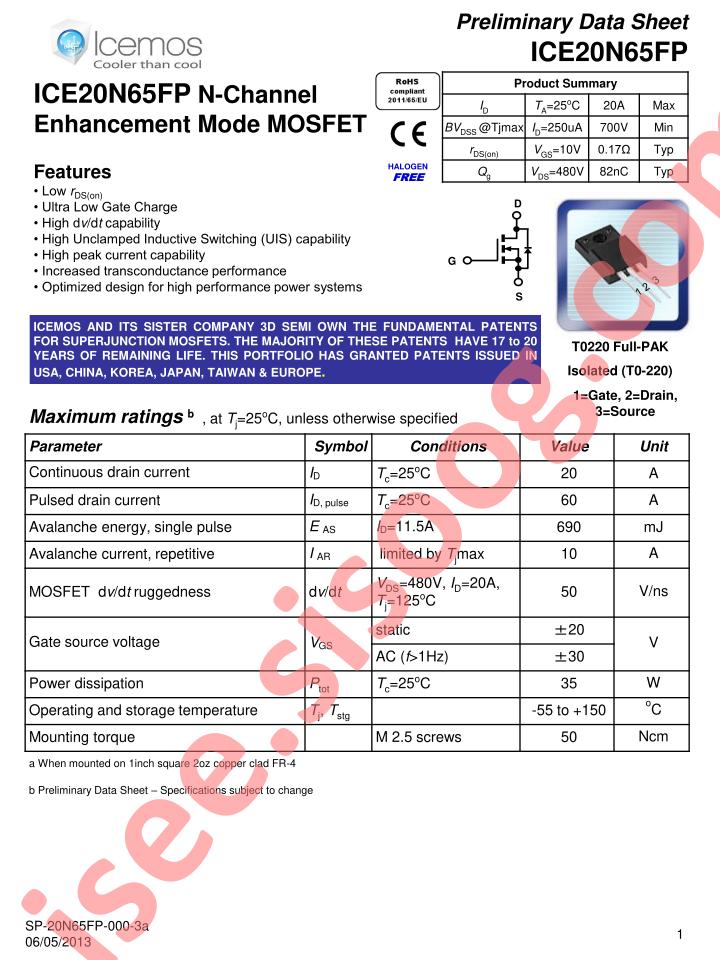 ICE20N65FP