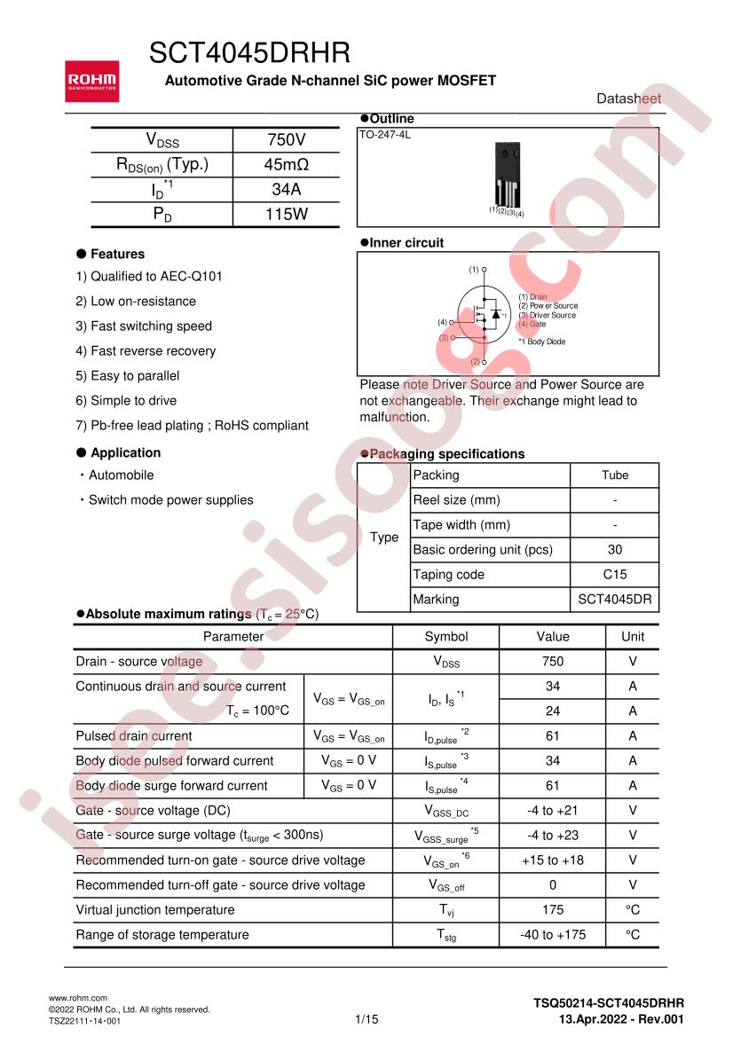 SCT4045DRHR