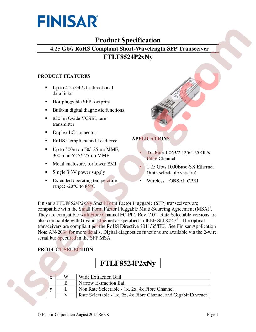 FTLF8524P2WNL
