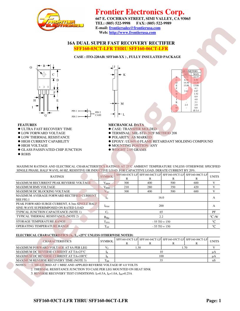 SFF160-05CT-LFR