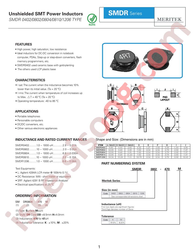 SMDR0402-102K