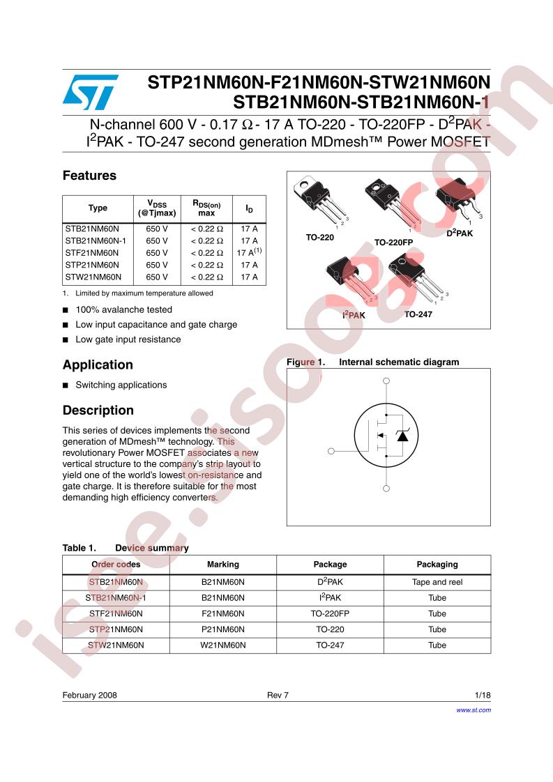 STP21NM60N