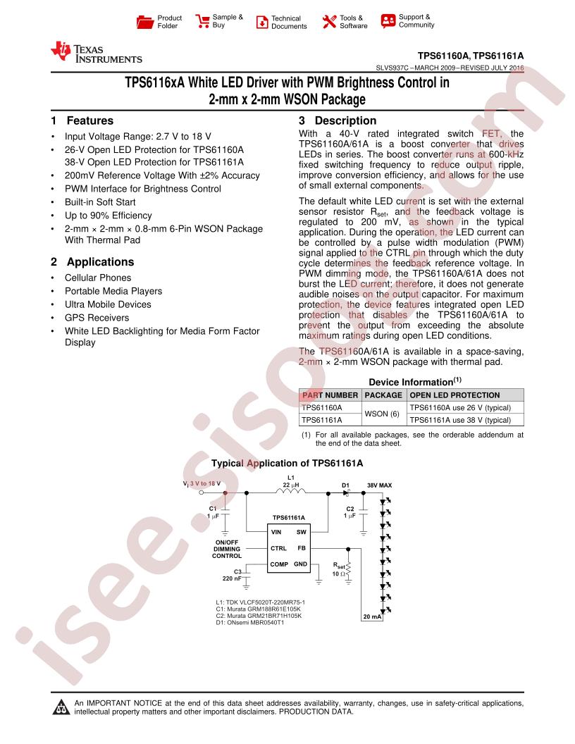 TPS61160A