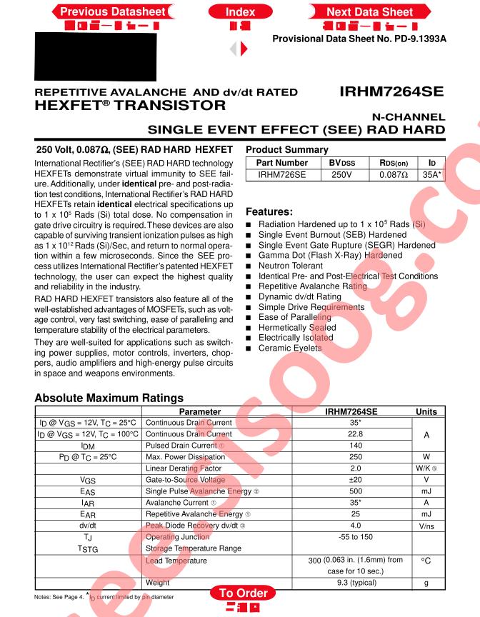 IRHM7264SE