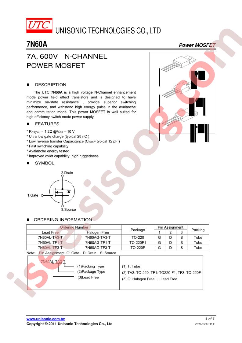 7N60AL-TF3-T