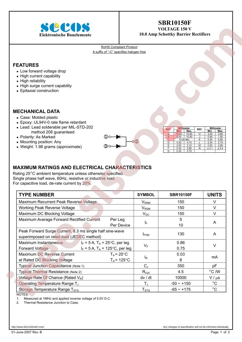 SBR10150F