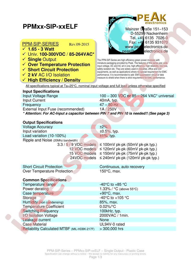 PPM1.65-SIP-3R3ELF