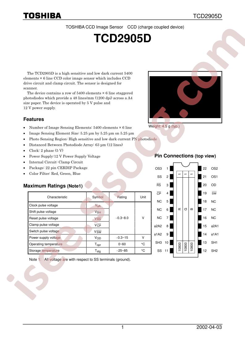TCD2905D