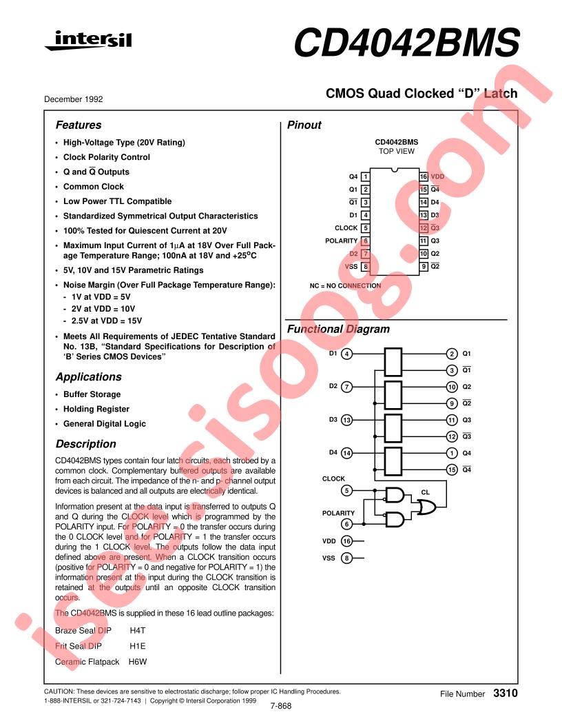CD4042BMS