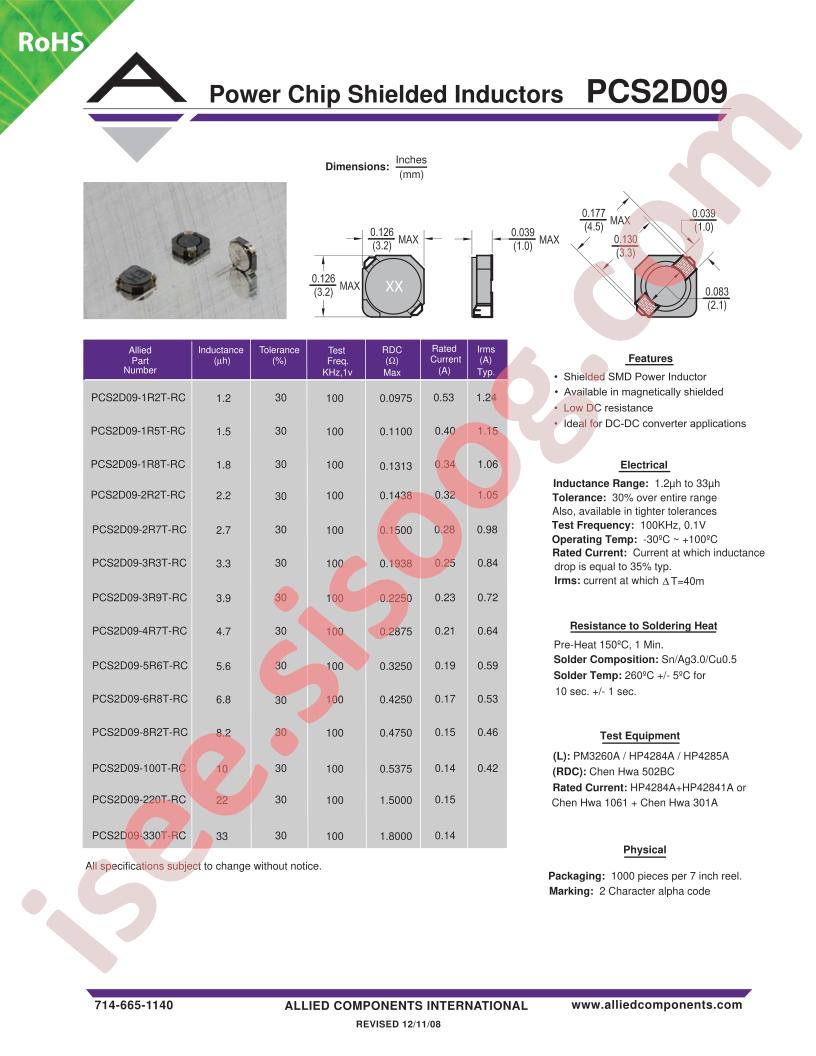 PCS2D09-330T-RC