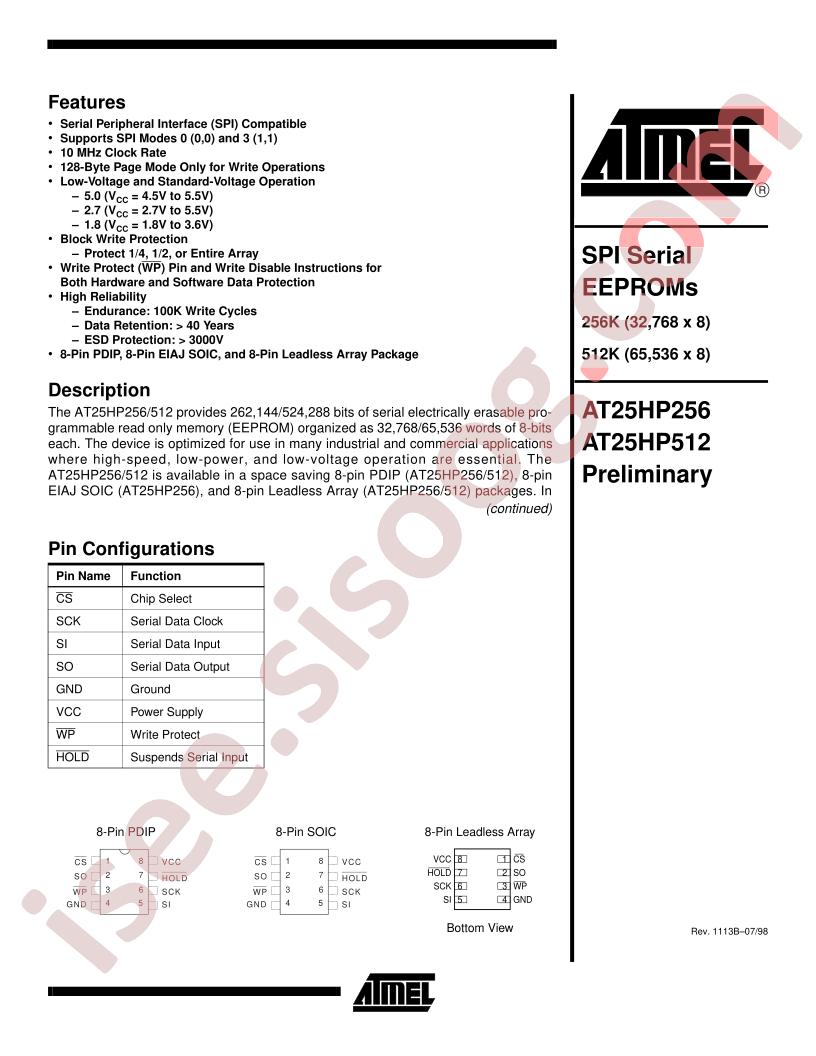 AT25HP256-10CI-1.8