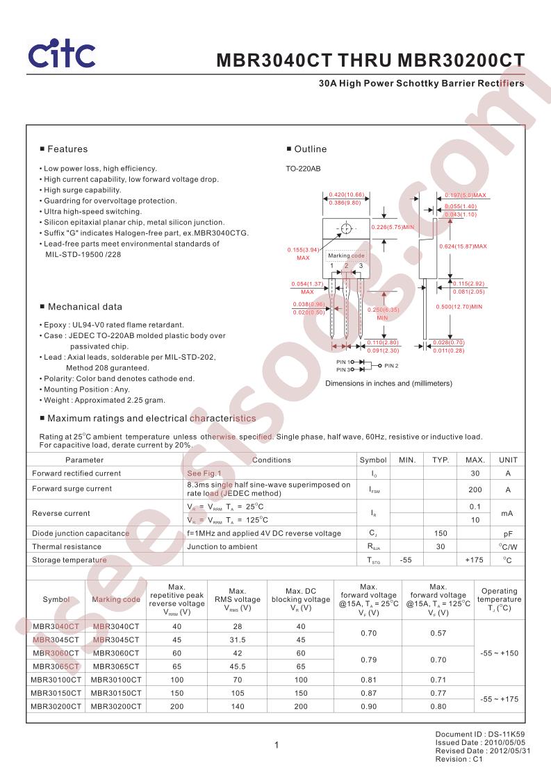 MBR3040CT