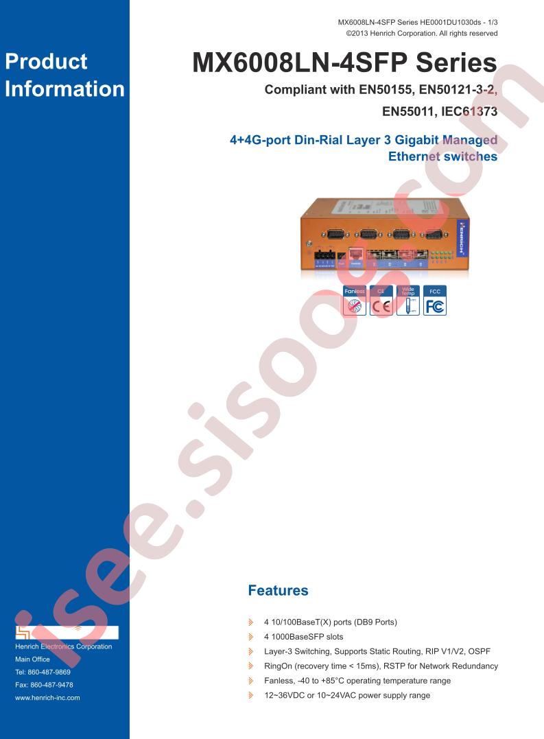 MX6008LN-4SFP-4DB9-W