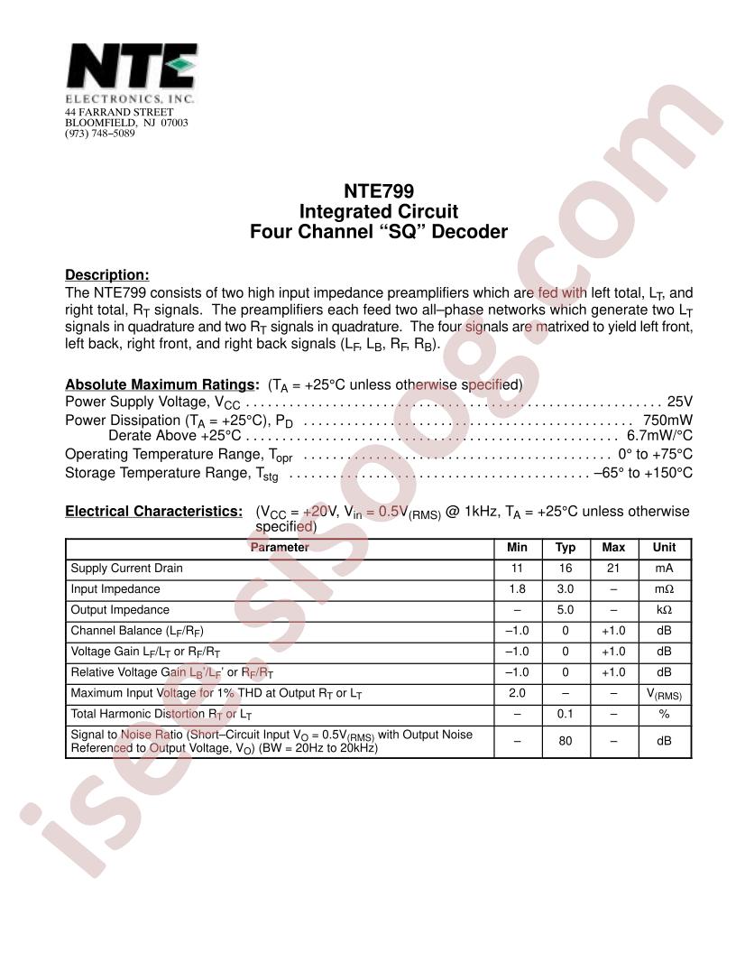 NTE799