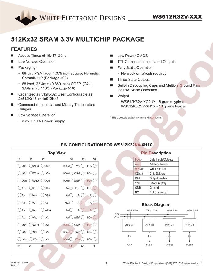 WD512K32NV-15H1MA