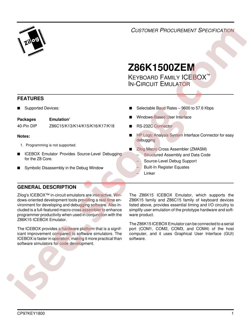 Z86K1500ZEM