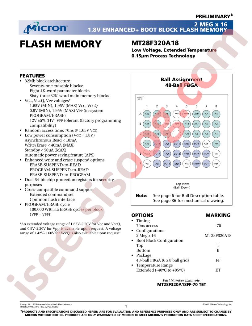 MT28F320A18