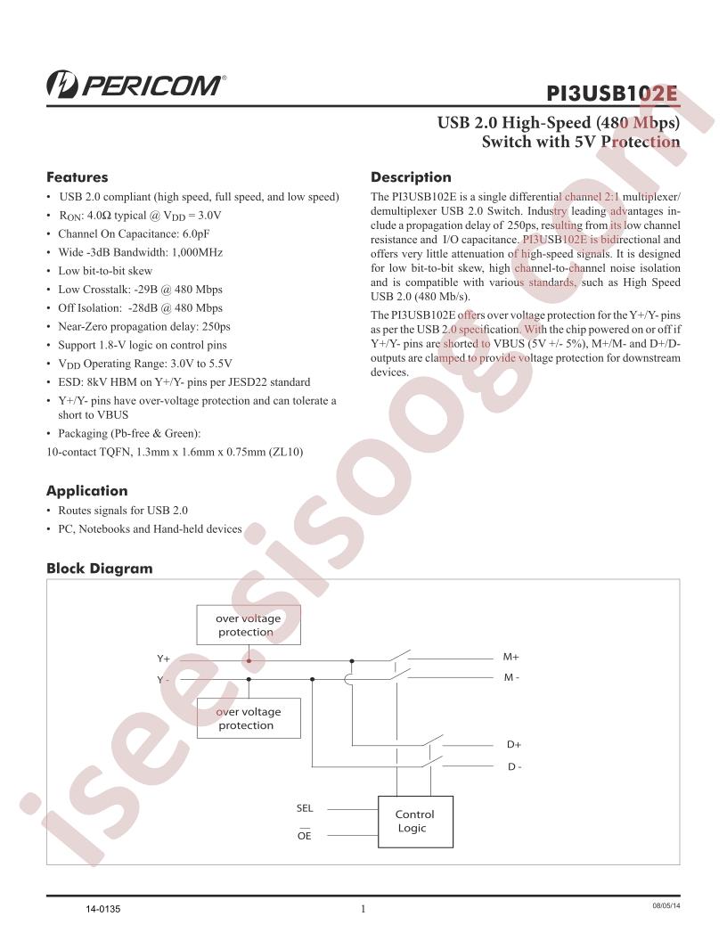 PI3USB102EZLE
