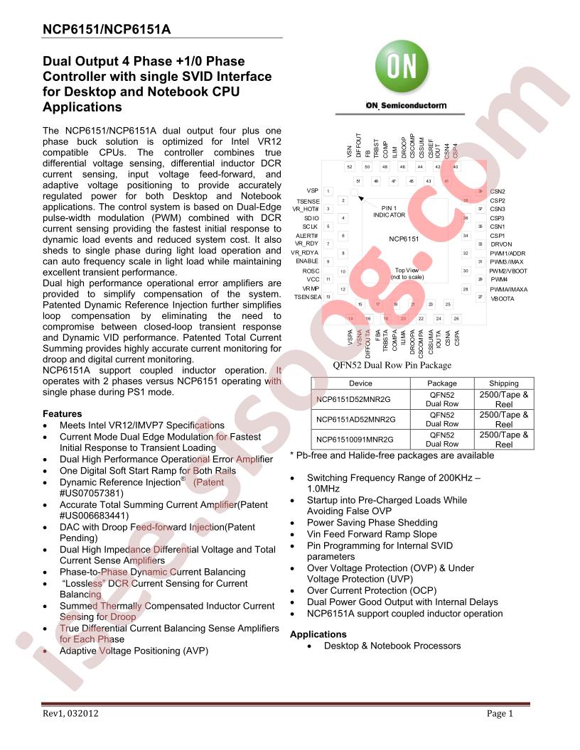 NCP6151AD52MNR2G