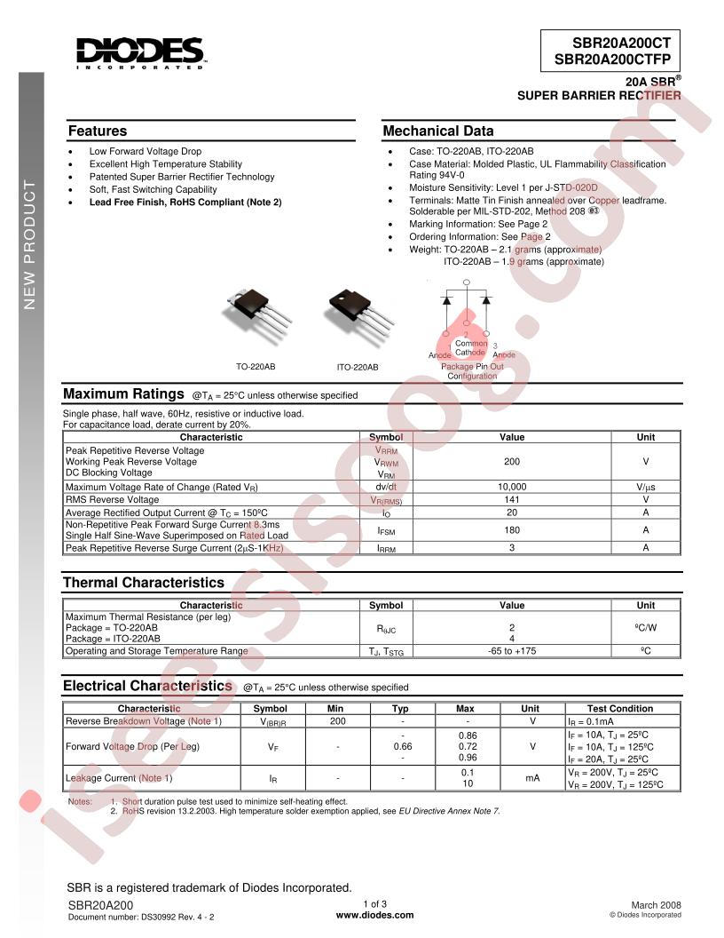 SBR20A200CT