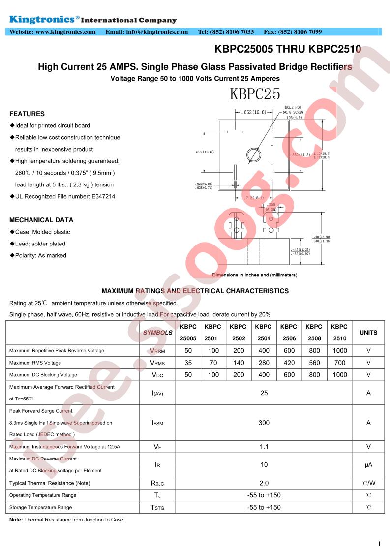 KBPC25005-KBPC2510