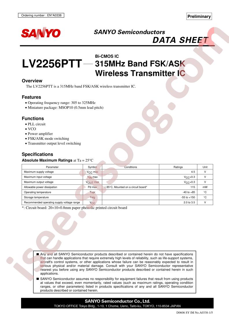 LV2256PTT