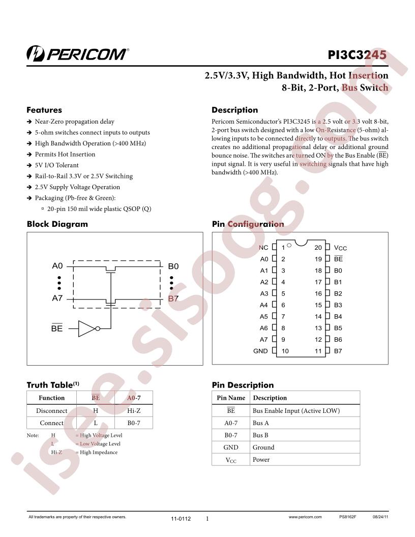 PI3C3245QE