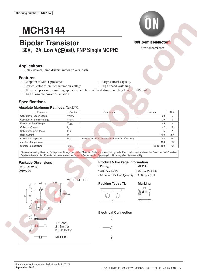 MCH3144-TL-E