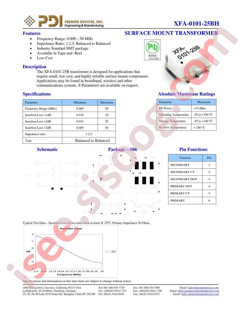 XFA-0101-25BH